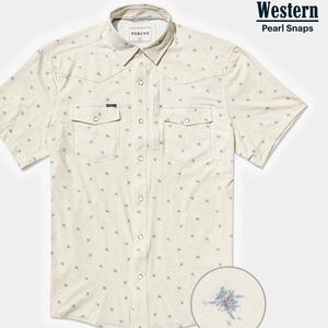 Poncho shortsleeved shirt performance meets western with pearl snaps